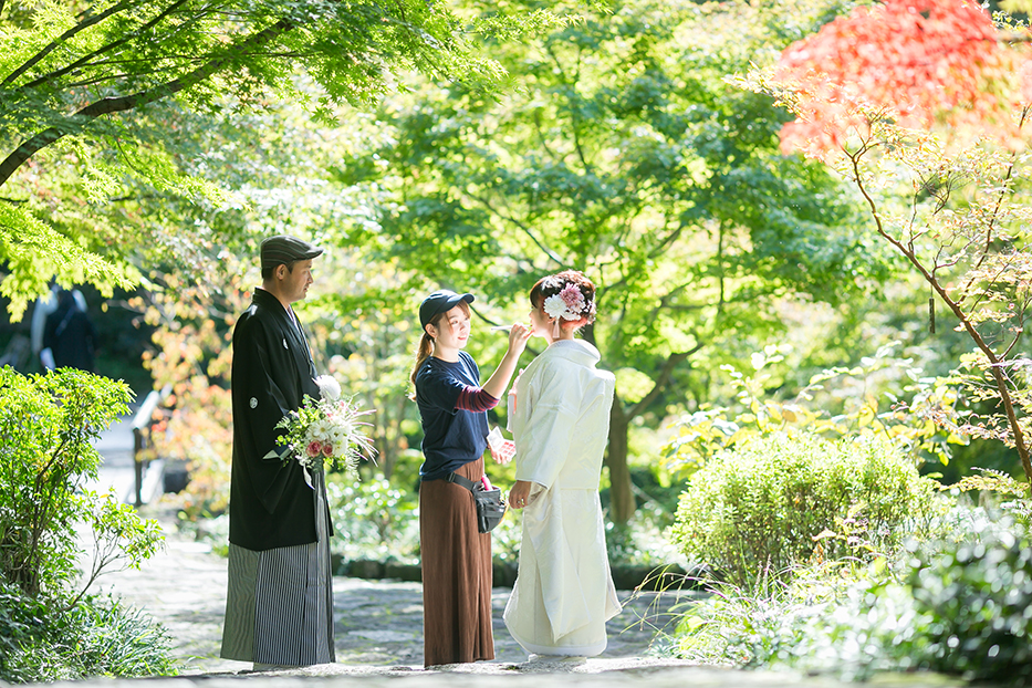 徳川園での和装前撮り Leaf Wedding