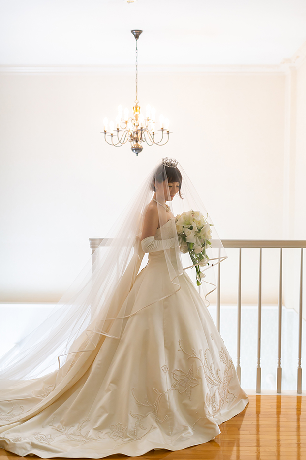 桂由美のウエディングドレスで前撮り | Leaf wedding