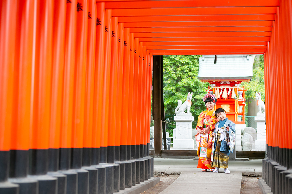 名古屋市の川原神社での七五三撮影