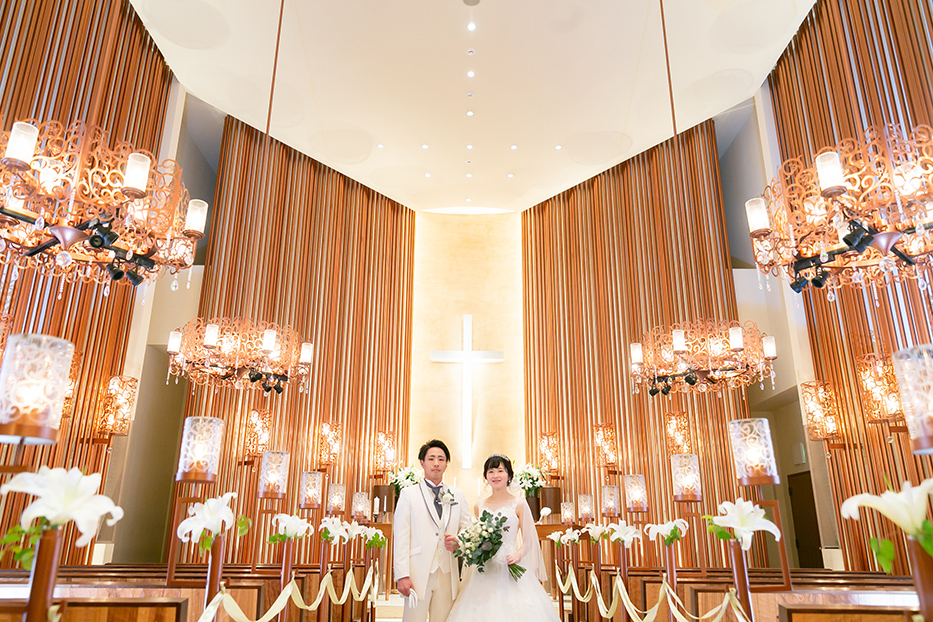 名古屋市の覚王山ルアンジェ教会での結婚式撮影