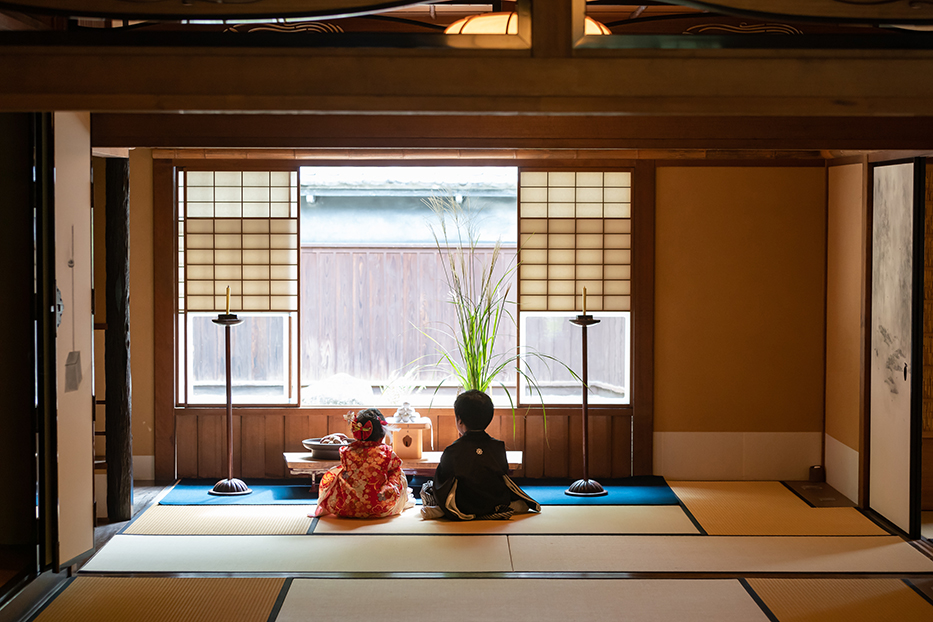 愛知県名古屋市にある興正寺での七五三撮影。