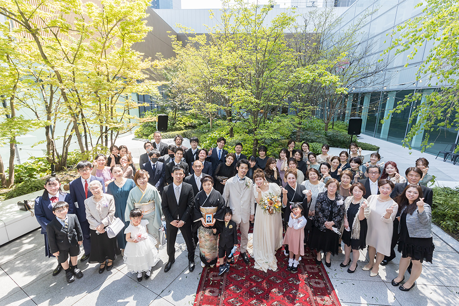 名古屋市のゲートハウス での結婚式持ち込み撮影。集合写真