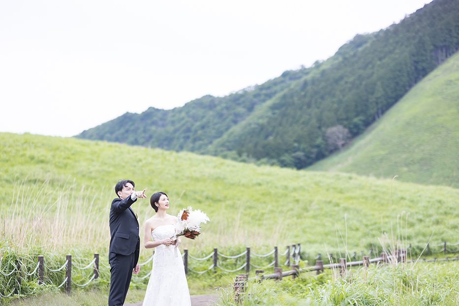奈良県・曽爾高原での前撮り撮影。