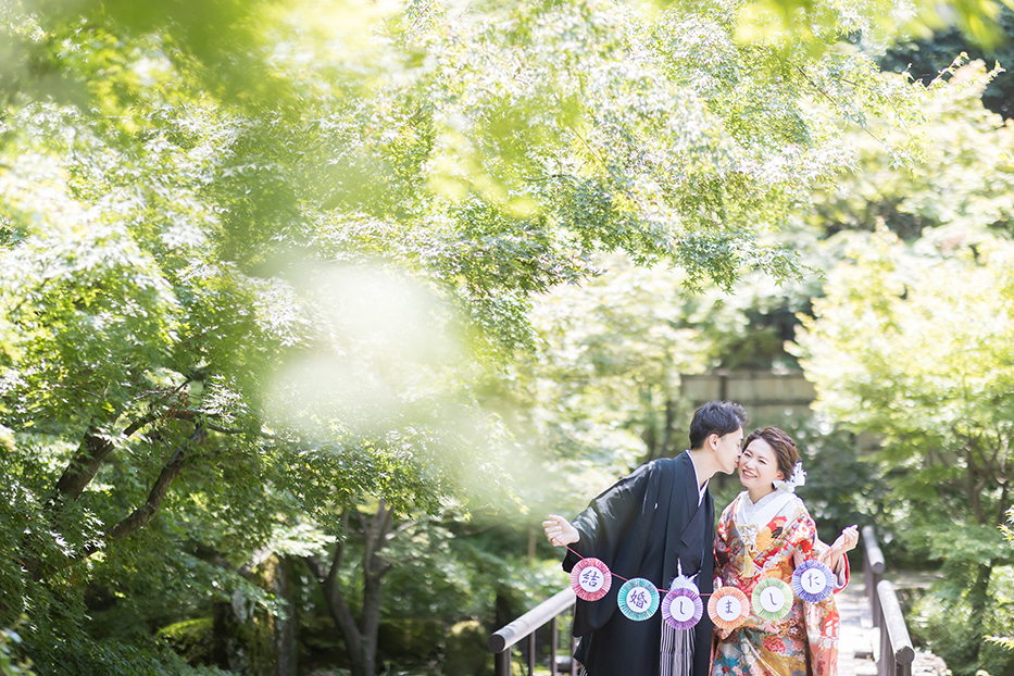 名古屋市の徳川園での和装前撮り。