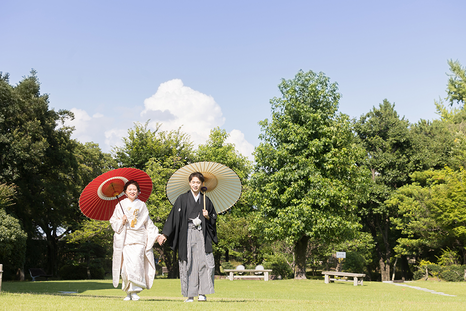 名古屋市の徳川園での和装前撮り。