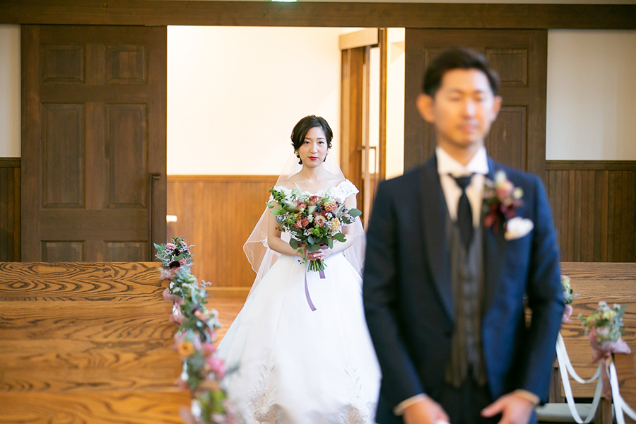 岐阜県の多治見教会での結婚式撮影