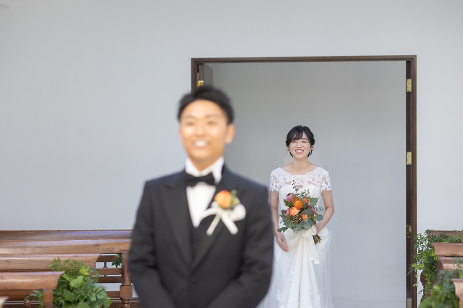 名古屋市のナンザンハウスでの結婚式撮影。ファーストミート