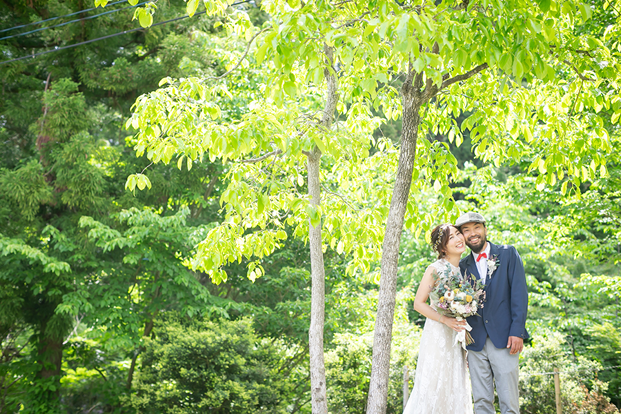 揖斐高原での結婚式撮影