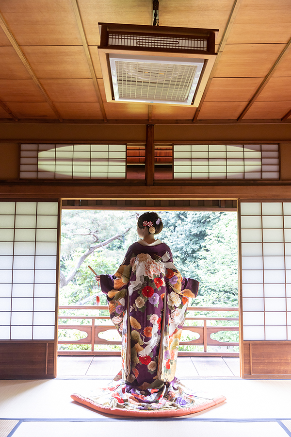 名古屋市の東山荘での和装前撮り撮影