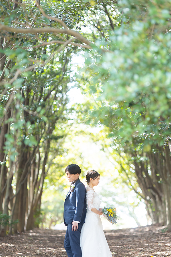 名古屋市でミモザ・桜とロケーション前撮り撮影
