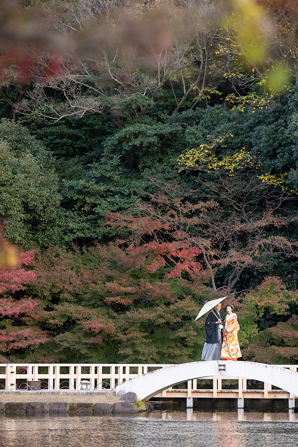 名古屋市の徳川園での和装前撮りロケーション撮影