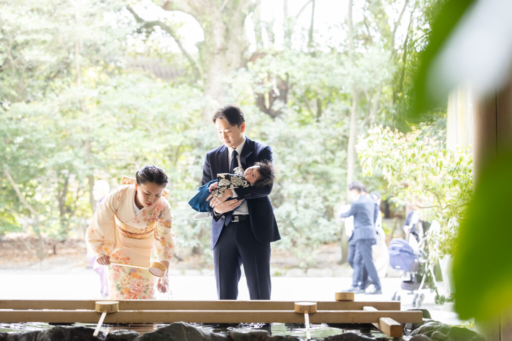 名古屋市の熱田神宮でのお宮参り撮影