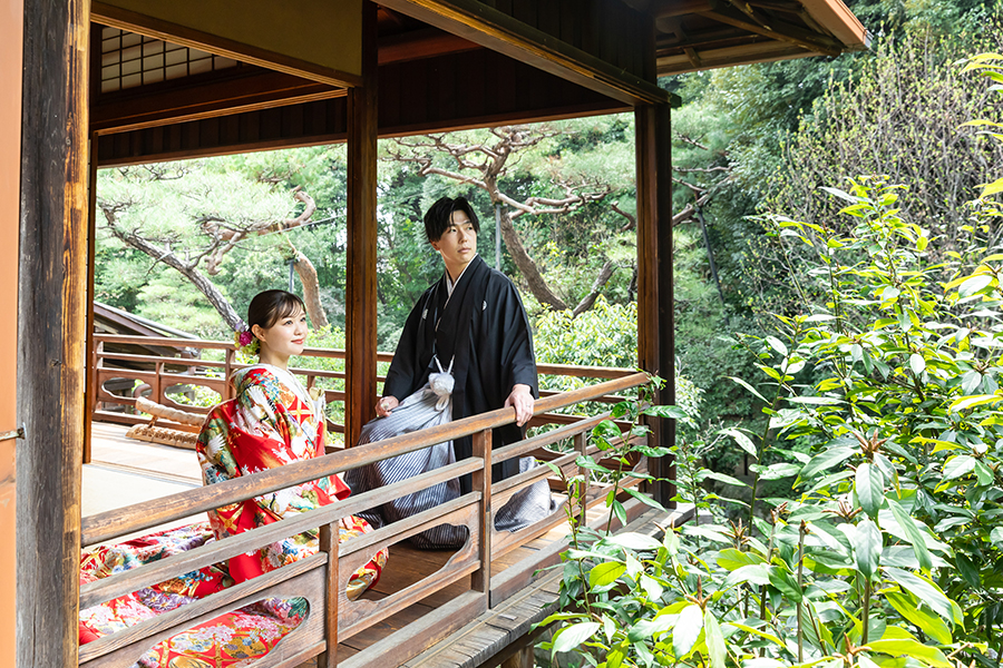 名古屋市の東山荘と鶴舞公園で桜和装前撮りを撮影しました。