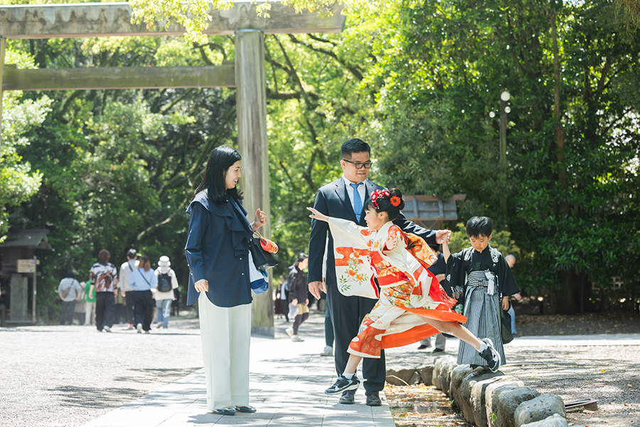 名古屋市の熱田神宮での七五三撮影