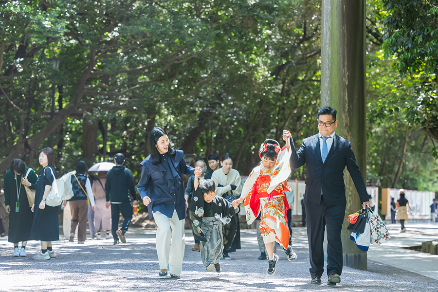 名古屋市の熱田神宮での七五三撮影