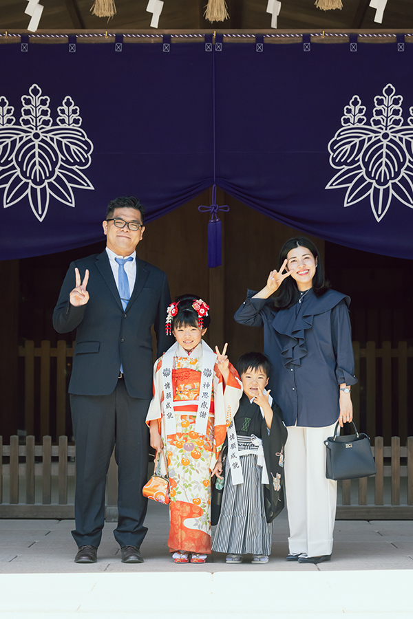 名古屋市の熱田神宮での七五三撮影